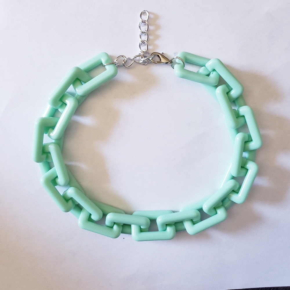 Mint Chunky chain link choker